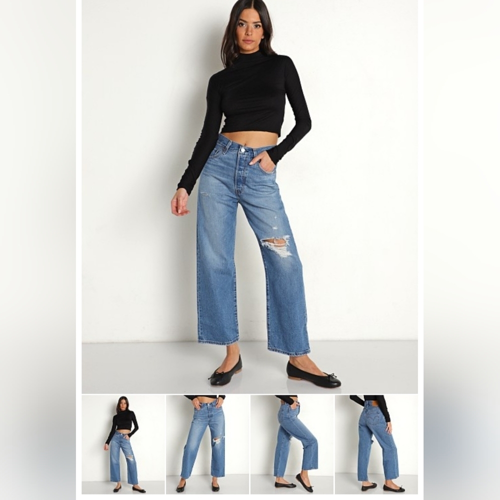 Levi’s High-Rise Straight Leg Cropped‎ Jeans – Women’s W30 L27